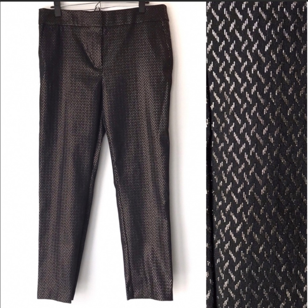 Metallic black Marisa skinny pants
